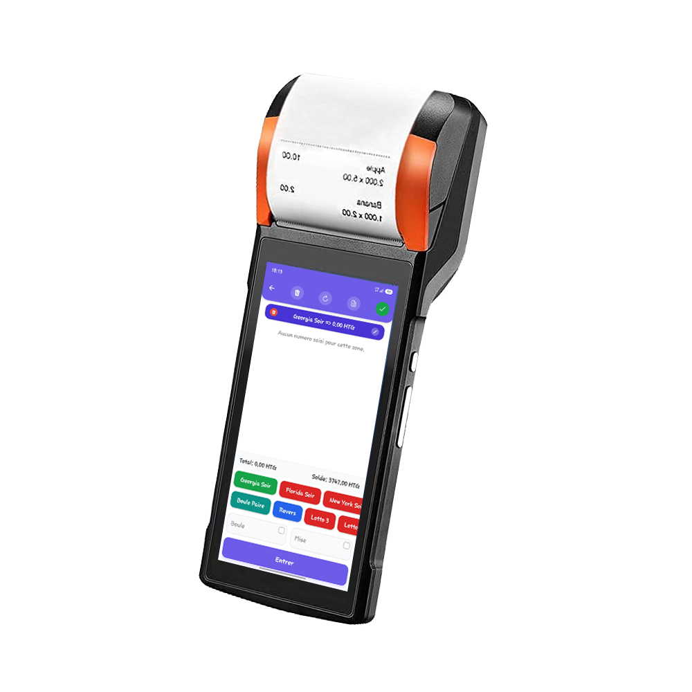Terminal POS SHS Lotto — écran de connexion